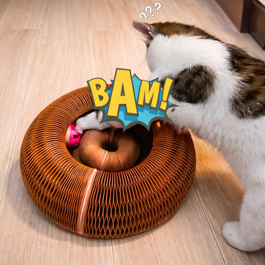 Meowly™ – Tiragraffi a Spirale Interattivo che Stimola il Gioco del Gatto